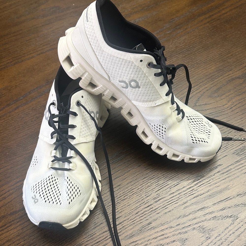 On Running Cloud X White and Black Performance Sneakers